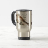 Mug De Voyage Frein pour oiseaux Citation Oiseaux Kestrel Couple (Devant gauche)