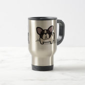 Mug De Voyage Frenchie pie Brindle (Devant droit)