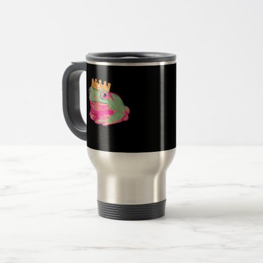 Mug De Voyage Frog King Funky Meme Classic Style (Devant gauche)