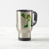 Mug De Voyage Froggie la chouette grenouille à caricatures (Devant droit)