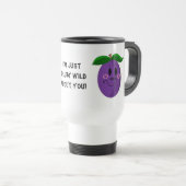 Mug De Voyage Fruits de prune avec dessin animé (Devant droit)