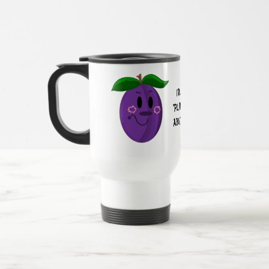 Mug De Voyage Fruits de prune avec dessin animé (Gauche)