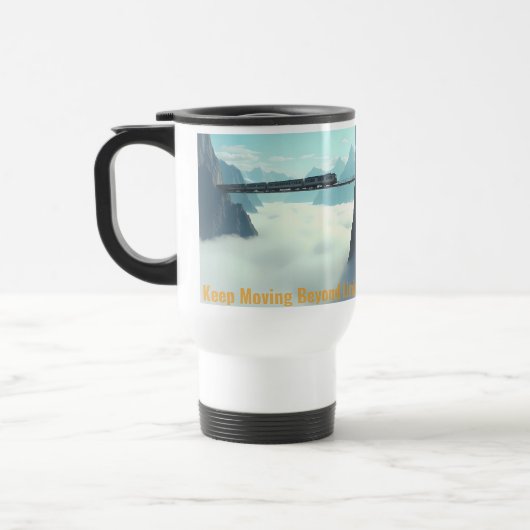 Mug De Voyage Fuel Your Morning – Keep Moving Beyond Limits (Gauche)