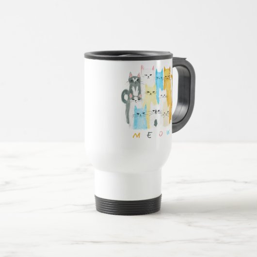 Mug De Voyage Fun Chats de voyage - Fun Chat Design (Devant droit)