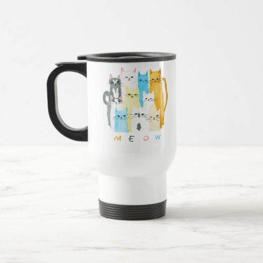Mug De Voyage Fun Chats de voyage - Fun Chat Design (Gauche)