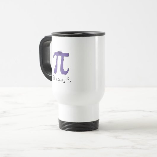 Mug De Voyage Funny Blueberry Pi Symbole enseignant de mathémati (Devant gauche)