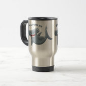Mug De Voyage Funny cute Hammerhead shark cartoon (Devant gauche)