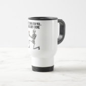 Mug De Voyage Funny Dark Humor Skeleton with Rose (Devant droit)