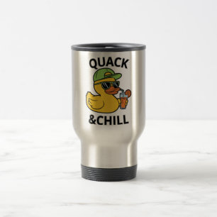 Mug De Voyage Funny Duck Quack & Chill – Yellow Duck with Sungla
