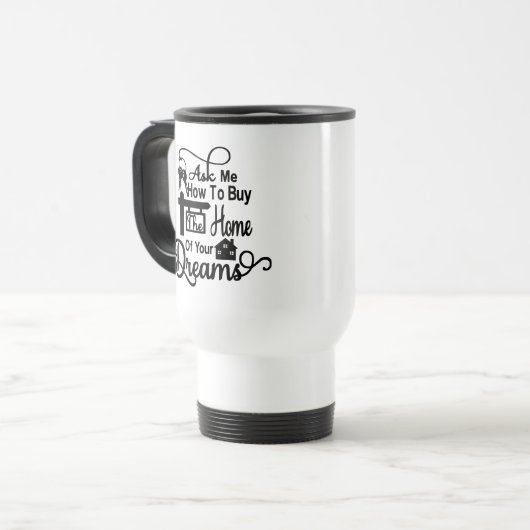 Mug De Voyage Funny Real Estate Agent House Broker Realtor Don (Devant gauche)