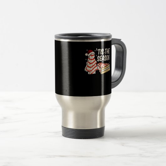 Mug De Voyage Funny Tis The Season Design Christmas Tree Debbie (Devant droit)