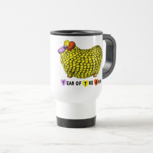 Mug De Voyage Funny Yellow Ram chinois Année Zodiac Anniversaire