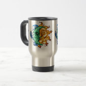 MUG DE VOYAGE FUSION ABSTRAITE DU SOLEIL ET DE LUNE (Devant gauche)