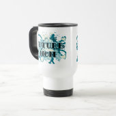 Mug De Voyage Future Mom - Coeurs et fleurs (Devant gauche)