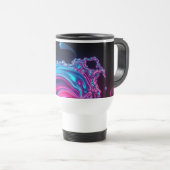 Mug De Voyage Futuristic Bioluminescent Wave Mural Aesthetic (Devant droit)