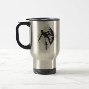 Mug De Voyage Gamme de gris de tronçonneuse d'arboriste de