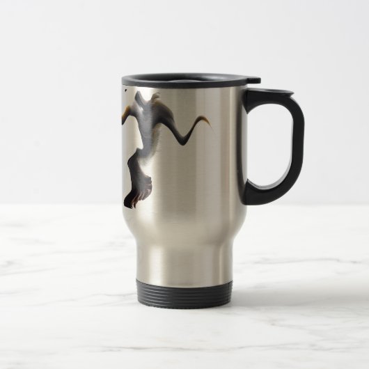 Mug De Voyage Gannets-Oiseau de mer Abstrait (Droit)