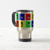 Mug De Voyage Garçon de scooter d'art de bruit (Devant gauche)