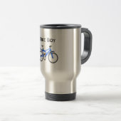 Mug De Voyage Garçon de vélo inoxydable (Devant droit)
