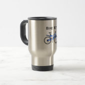 Mug De Voyage Garçon de vélo inoxydable (Devant gauche)