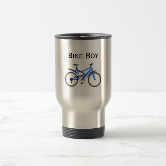 Mug De Voyage Garçon de vélo inoxydable (Centre)