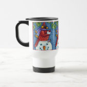 MUG DE VOYAGE GARDE CARDINAL SNOWMAN, CUTE NOËL REDBIRD (Gauche)