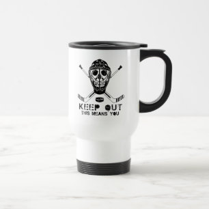Mug De Voyage Garder le crâne de gardien de hockey hors