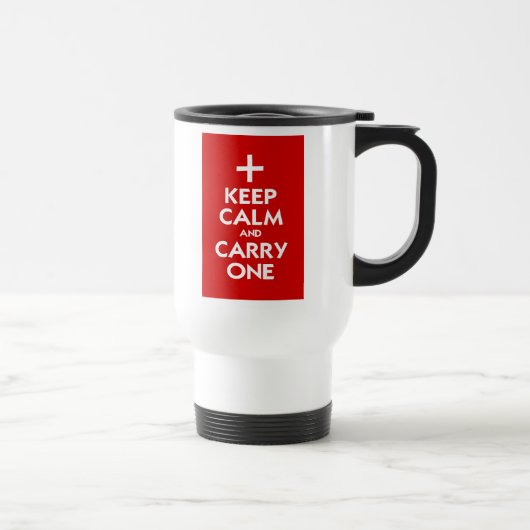 Mug De Voyage Gardez le calme et transportez-en un (Droite)