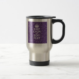 Mug De Voyage Gardez le mauve calme et pourpre