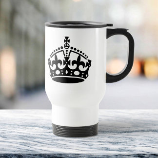 Mug De Voyage Gardez le Modèle de la couronne calme