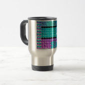 Mug De Voyage Gardez-le simple : Cyan Heart & Clarity Art Motif (Devant gauche)