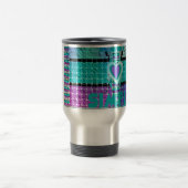 Mug De Voyage Gardez-le simple : Cyan Heart & Clarity Art Motif (Centre)