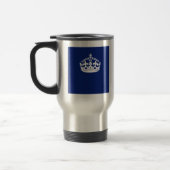 Mug De Voyage Gardez l'icône calme de couronne sur le bleu (Gauche)