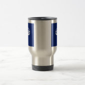 Mug De Voyage Gardez l'icône calme de couronne sur le bleu (Centre)