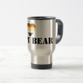 MUG DE VOYAGE GAY BEAR FIDE I HEART DADDY BEAR (Devant droit)