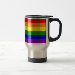 Mug De Voyage Gay pride enrouler autour du drapeau arc-en-ciel