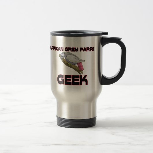 Mug De Voyage Geek de perroquet de gris africain (Droit)