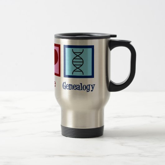Mug De Voyage Généalogie de l'amour de la paix Cute (Droit)