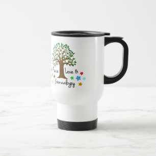 Mug De Voyage Généalogie Paix et Amour Famille Arbre Voyage