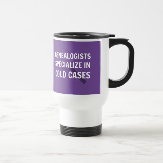 Mug de voyage Généalogie (Violet) (Droite)