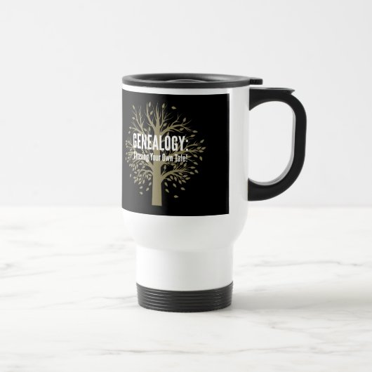 Mug de voyage généalogique (noir) (Droite)