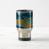 Mug De Voyage Géode Agate Gemstone Blue et Gold (Centre)