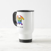 Mug De Voyage "Geology Rocks" LGBT Rainbow Flag Marmer Logo (Devant gauche)