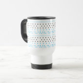 Mug De Voyage Géométrie bleue (Devant gauche)