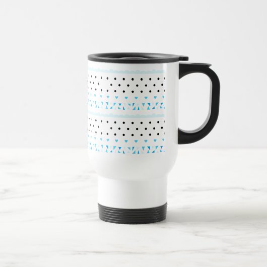 Mug De Voyage Géométrie bleue (Droite)