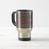 Mug De Voyage Géométrique vert violet rose (Devant gauche)