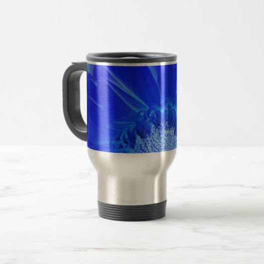 Mug De Voyage gerbera bleu électrique (Devant gauche)