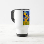 Mug De Voyage Girafe éclairée par la lune - illustration par (Devant gauche)