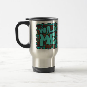 Mug De Voyage Giraffe Impression Brown et Turquoise