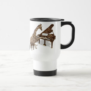 Mug De Voyage Giraffe Joue Grand Piano